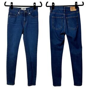 Everlane Jeans Skinny Mid Rise Dark Wash Denim Blue 24 00